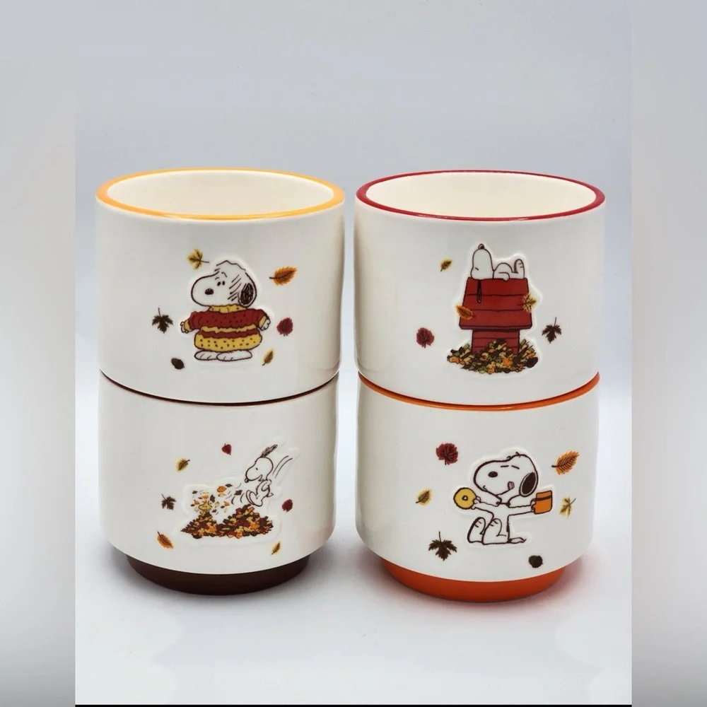 Rae Dunn Peanuts Fall ramekin set of 4 -Brand new!  8oz each - charcuterie cute!